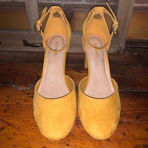 Faux Suede Ankle Strap High Heel